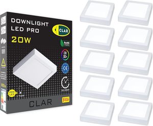 CLAR-20W Bề Mặt Gắn Nhôm <span class=keywords><strong>LED</strong></span> Trần Ánh Sáng Hiện Đại Cho Nhà Bếp Phòng Tắm 3-Năm Bảo Hành Hiệu Quả Chiếu Sáng Trang Trí - Product Image 1