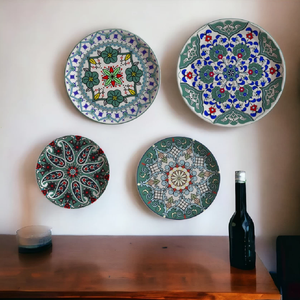 Ensemble de 3 autocollants de plaque murale en métal de fer conception de fleur d'émail noir pour des accessoires de Noël plat servant le dessus de table en gros - Product Image 5