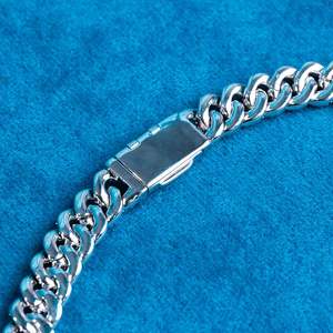 Juego de puntas de diamante de moissanita VVS de 10mm, certificado de diseño Popular, cadenas de eslabones cubanos de Miami para hombres, chapado en rodio para compromiso - Product Image 6