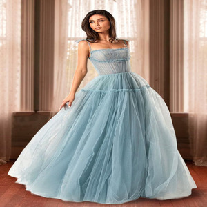 Alta calidad Santorini Royal Design tul hinchado sin mangas sesión de fotos largo vestido volador fluido para mujeres - Product Image 1