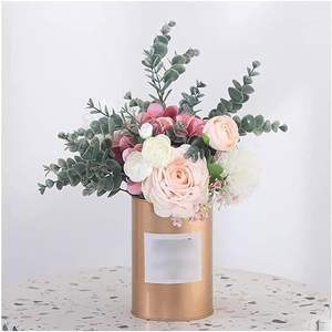 Vente en gros de vases à fleurs classiques en fil métallique bougeoirs en bois bocaux à bougies pour la décoration de table pour hôtels restaurants usage domestique - Product Image 3