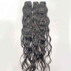 100% Extensiones de cabello indio ondulado natural con cutículas alineadas Extensiones de cabello de larga duración - Product Image 6