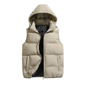 Veste matelassée pour homme en gros, personnalisée, pour l'extérieur, imperméable et coupe-vent |   Gilet sans manches matelassé chaud pour l'automne et l'hiver - Product Image 6