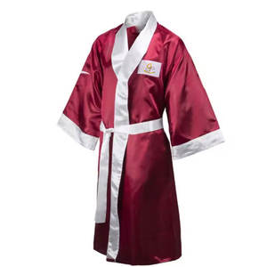 Arts martiaux porter Robe de boxe à vendre professionnel en gros sur mesure couleur Satin robe de boxe avec pleine longueur - Product Image 3