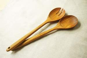 Customized Size Long Handle Acacia Mango <b>Wood</b> Long Handle <b>Salad</b> <b>Server</b> Spoon Kitchen Seasoning Spoon Wholesale <b>Salad</b> Cutlery - Product Image 2