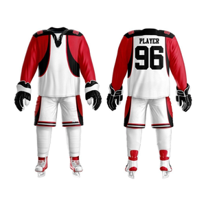 Match Wear 100% Polyester Respirant À Séchage Rapide Uniformes De Hockey Sur Glace Sublimation Personnalisée Jersey Pantalons Ensembles - Product Image 1