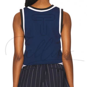 Maillot de basket personnalisé haut de gamme pour femmes et hommes, imprimé, 100 % polyester, séchage rapide, respirant, sans manches, vêtements de sport - Product Image 6