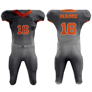 Uniformes de Fútbol Americano de Calidad Única al por Mayor, Conjunto de Pantalones y Jersey Sublimado Negro y Azul para Hombre, Cuello en V, Sin Mangas, Ajustado, para Adulto - Product Image 2