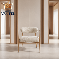 Fauteuil rembourré contemporain, fauteuil lounge individuel sur mesure pour les projets d'hôtels, d'appartements et de villas