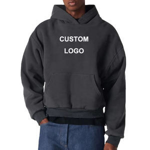 Sweat-shirt personnalisé de haute qualité, sweat-shirt lourd personnalisé pour homme, sweat-shirt en coton délavé à l'acide, sweat-shirt homme streetwear, coupe ample, court pour homme - Product Image 1