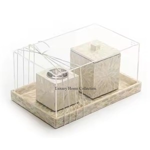 Porte-encens et brûleur de travail vadrouille en forme de rectangle de couleur marron fantaisie avec couvercle en acrylique du fournisseur indien au meilleur prix - Product Image 3