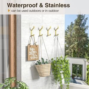 Gancho para abrigos montado en la pared de acero inoxidable antiguo, colgador de pared de Metal para organización de armario para colgar toalla, sombrero, ropa para llaves - Product Image 5