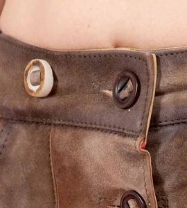 Women's Original Lederhosen German Octoberfest Bavarian <b>Hotpants</b> Shorts Customized Embroidery Authentic <b>Leather</b> Lederhosen - Product Image 6