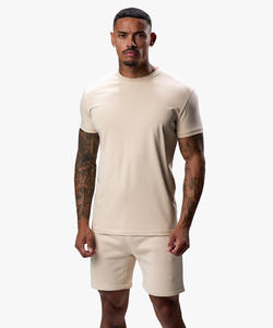 Nouvelle conception 100% Polyester vêtements pour hommes T-shirt régulier et short Logo personnalisé Twin Set survêtement pour hommes vêtements - Product Image 2