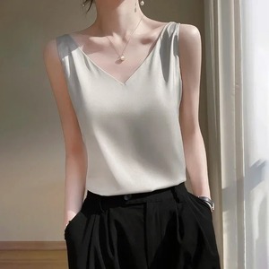 <b>Women</b> Sexy And Elegant Sleeveless High Neck Slim Fit <b>Vest</b> Nightclub Street Style New <b>White</b> Strap Casual Upper Outer Garment - Product Image 5