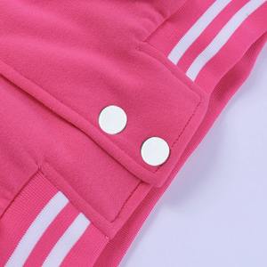 Chaquetas universitarias de algodón informales para mujer, chaqueta de béisbol de invierno, diseño de retazos, bombardero corto con botones, tejido a la moda - Product Image 4