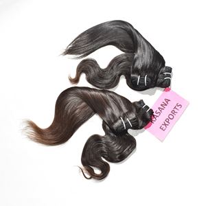 Raw en gros 100% faisceaux vietnamiens couleur naturelle cheveux femmes noires machine double trame vague profonde pas cher tissage de cheveux humains - Product Image 4