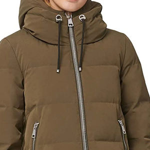 Chaqueta Larga Acolchada de Invierno 2026 para Mujer, Impermeable, de Lona Transpirable, Rellena de Algodón, con Capucha y Logotipo Personalizado - Product Image 3