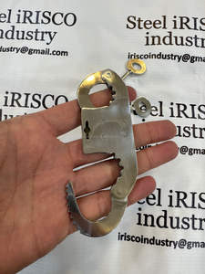 Menottes en acier robustes pour pouces et orteils, manilles en métal massif, logo personnalisé, jouets sexuels BDSM coquins, entraves de bondage pour adultes, étanches - Product Image 4