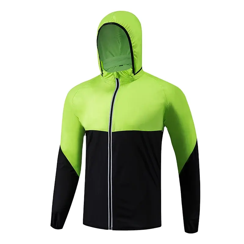 Sudadera con capucha de manga larga para ciclismo, impermeable, transpirable, para hombre