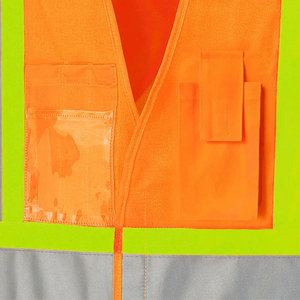 Gilet de sécurité réfléchissant respirant avec plusieurs poches pour la construction d'ingénierie, vêtements de travail de sécurité routière à haute visibilité - Product Image 4