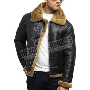 Chaquetas de piel de cuero de la mejor calidad para chaqueta con cremallera para hombre, cuello vuelto en todos los colores y tamaños con cualquier personalización - Product Image 3