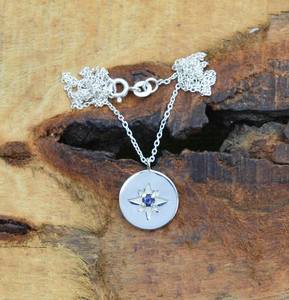 Collar con Colgante de Plata de Ley y Topacio Azul Hecho a Mano, Joyería con Piedras Preciosas, Regalo de Piedra Natal de Noviembre para Mujer - Product Image 3