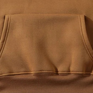 2026 survêtement à capuche marron 420 coton personnalisé lourd 100% g avec sérigraphie, effet vieilli et pull à capuche - Product Image 6