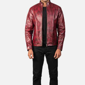 Chaqueta de cuero con logotipo personalizado de alta calidad, ropa de moda, chaqueta de cuero a prueba de viento para hombres, servicio OEM ODM personalizado - Product Image 6