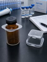 Boîte de rangement pour flacons de 3 ml, 1 pièce, en plastique PP recyclable, transparente, antichoc, organisateur de cosmétiques, avec gaufrage et vernissage