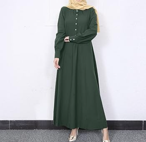 Abaya turque très demandée, modeste, avec style long et boutons sur le devant, manches complètes, prix de gros - Product Image 4