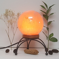 Lampe de Sel Rose Naturelle d'Origine Pakistanaise, Porte-Bougie en Cristal de Pierre de Sel, Veilleuse Créative pour Décoration de Bureau