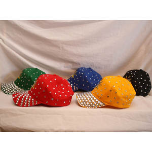 Chapeaux de baseball multicolores OES avec emblème brodé et clous décoratifs - Product Image 2