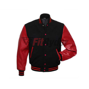 Sur mesure hiver Lettermen Varsity Jacket Vintage séchage rapide Chenille broderie impression cuir manches varsity vestes hommes - Product Image 1