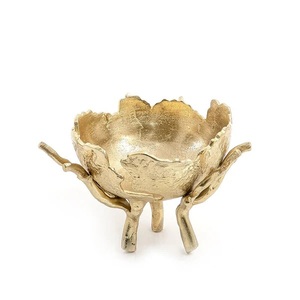 <b>High</b> Quality Polish Gold Plated Aluminum Serving Bowl with a Luxurious Reflective Surface Dining <b>Table</b> Setups - Product Image 1