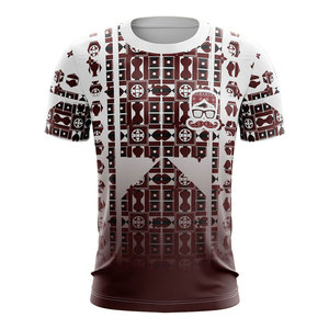 T-shirt sportif à manches courtes pour homme Time To Ride, impression par sublimation, séchage rapide, coupe classique, col rond, motif rouge, noir, blanc - Product Image 6