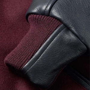 Créez votre propre Design de vestes d'université en cuir et manches en laine pour hommes - Product Image 4