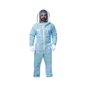 Traje de apicultura ligero y transpirable resistente a picaduras mono de trabajo antiestático con puños elásticos uniforme lavable - Product Image 1