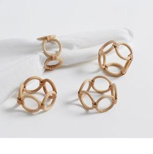 Unique Bamboo <b>Wood</b> <b>Napkin</b> <b>Ring</b> Holder For Dinning Kitchen Parties Weddings Bedroom Bathroom Outdoor Table Design Area - Product Image 1