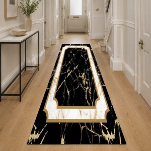 <b>RUGS</b> DEPOT LXDP-0505 Wholesale Black Charcoal Contemporary Geometric Digital Printed Machine Washable Chenille Area <b>Rug</b> <b>Non</b> <b>Slip</b> - Product Image 5