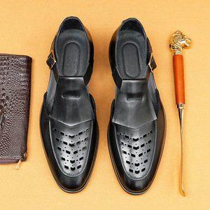 Chaussures mocassins en cuir de veau avec détails cousus à la main et soutien de la voûte plantaire, chaussures de ville pour hommes - Product Image 5