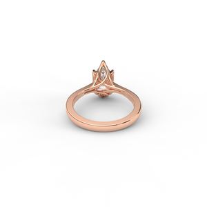 IGI Certified Pear Cut Lab Grown Diamond Solitaire Engagement & Wedding <b>Ring</b> in 14K Yellow / White And Rose Gold - Product Image 3