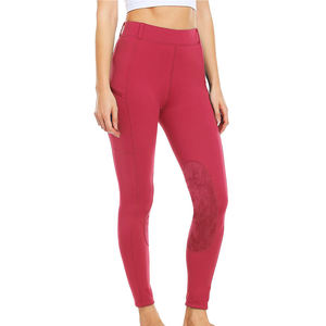 Pantalones ecuestres para montar a caballo para mujer, mallas deportivas de poliéster ajustadas con opciones personalizables - Product Image 5
