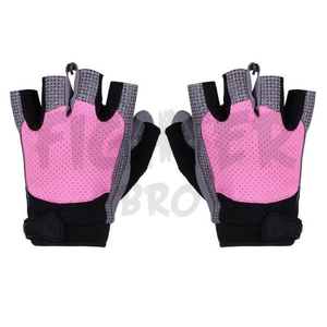 Guantes ajustables de medio dedo para deportes de levantamiento de pesas, guantes antideslizantes para entrenamiento físico en el gimnasio con muñequera para entrenamiento al aire libre - Product Image 4
