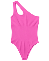 Body sculptant sexy asymétrique à une épaule pour femme, effet ventre plat, sans manches