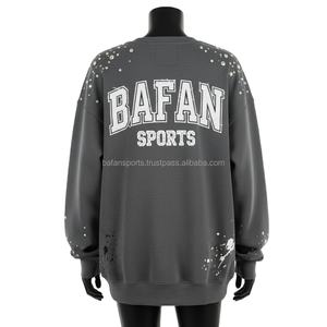 Sudadera Extra Grande para Mujer, Tejido de Felpa de 320 g/m², Múltiples Colores, Logotipo Personalizado Impreso, Detalles de Salpicaduras, Sudadera Transpirable para Mujer - Product Image 2