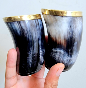 Verre corne de buffle Super qualité indien sculpté boeuf corne de buffle verre jante verres artisanat écologique produits de haute qualité - Product Image 1