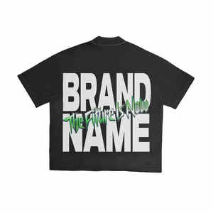 Camiseta negra personalizada 100% algodón camisetas Unisex XOX hombres en blanco de gran tamaño liso negro a granel pesado camiseta de gran tamaño - Product Image 5