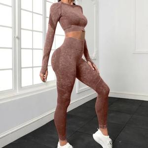 Mujeres Yoga Fitness Deporte Cintura alta Levantamiento de glúteos Curvas Medias de entrenamiento Pantalones de entrenamiento de gimnasio elásticos Legging sin costuras - Product Image 3