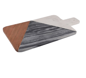 Tabla de cortar de mármol y madera de acacia para cocina, tabla de quesos para carnes, postre, fruta, charcutería, tabla para servir aperitivos - Product Image 1